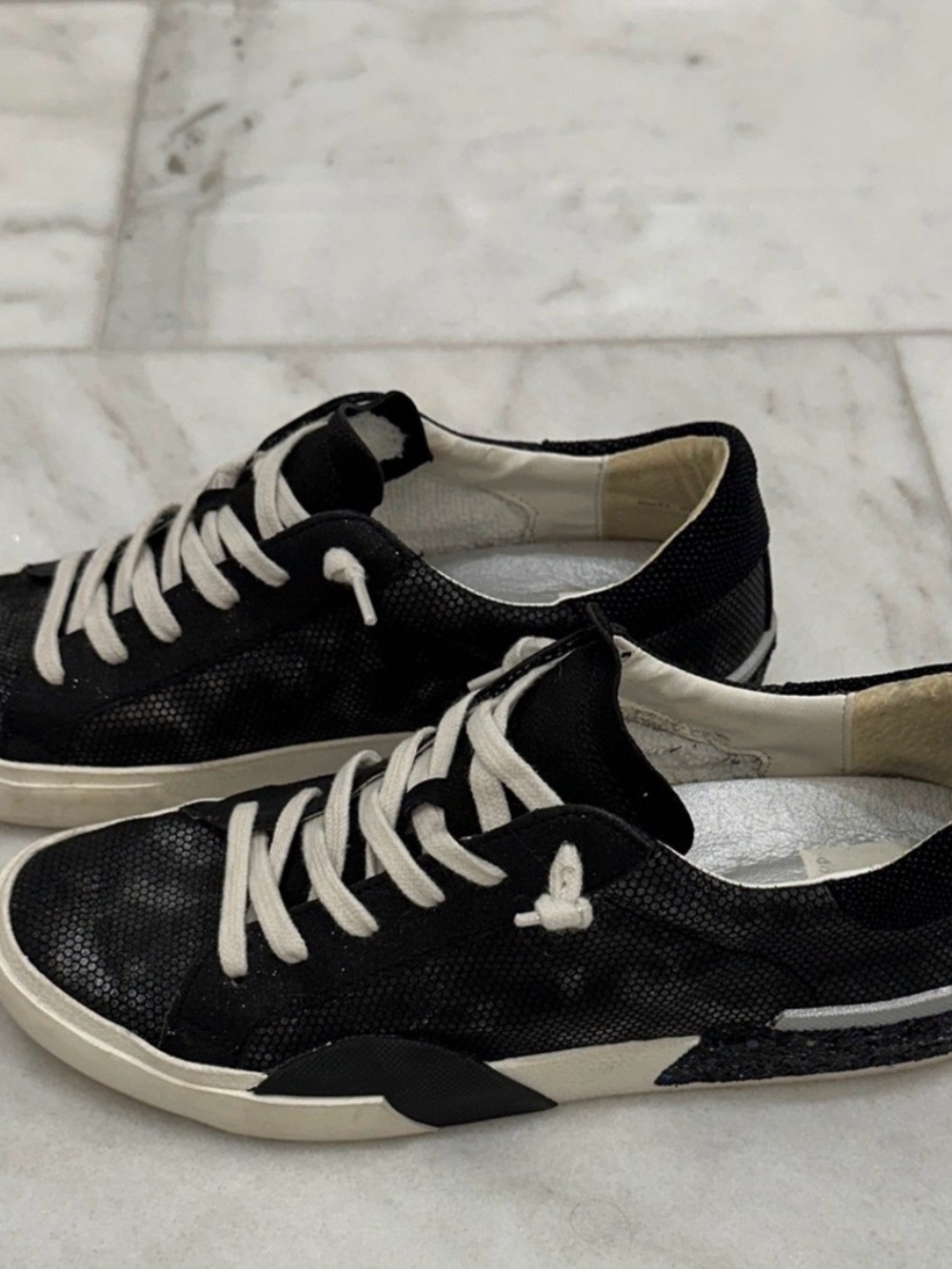 Dolce Vita - Black and White Low-Top Sneakers